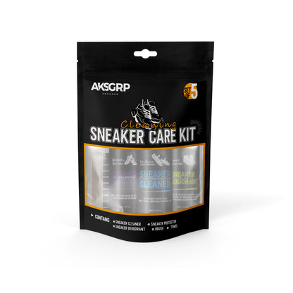 Shoe Care Kit (5 Piece Set) [Cleaning/Waterproofing/Deodorizer/Brush/Towel]