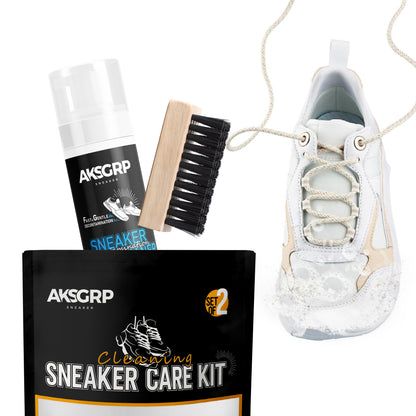 Shoe Cleaning Kit (2 Piece Set - Foam Cleaner - Bag Packaging) [Foam Cleaning/Brush]