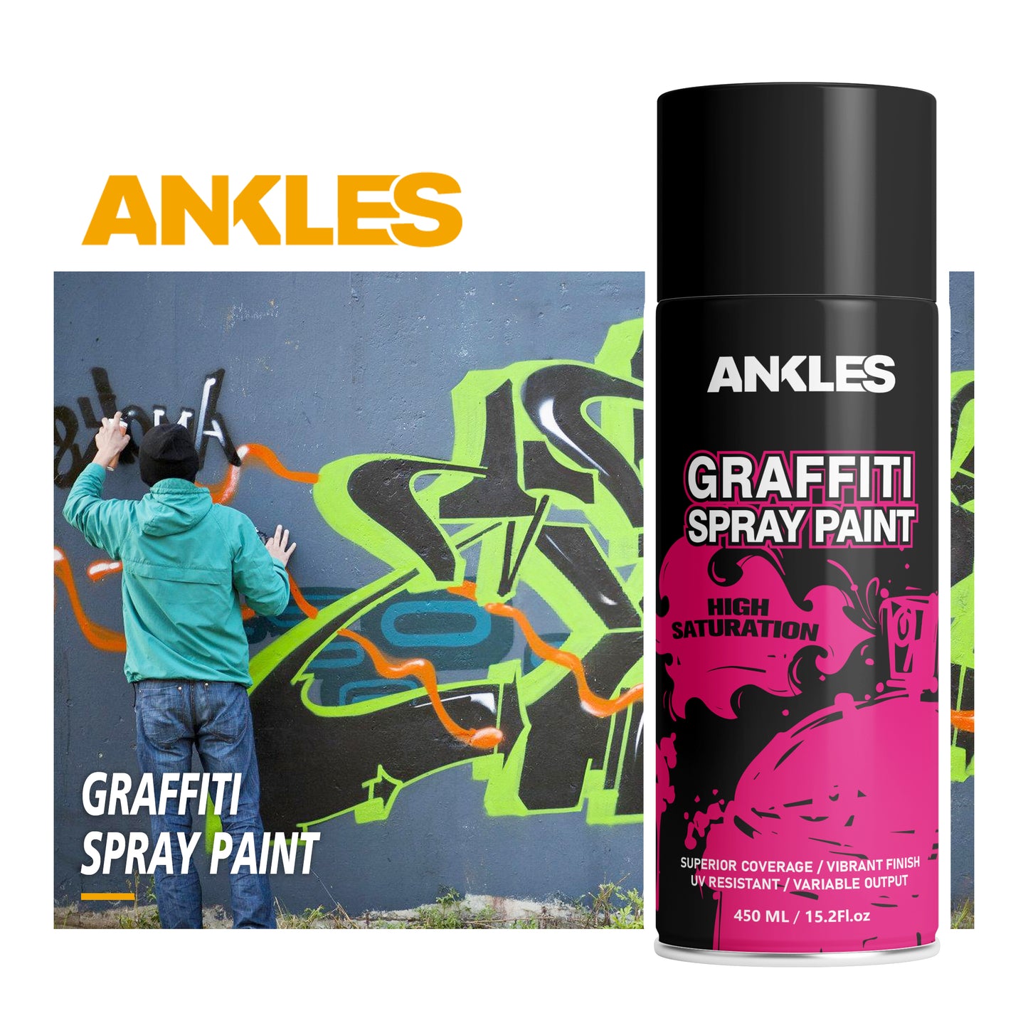 Black Graffiti Spray Paint