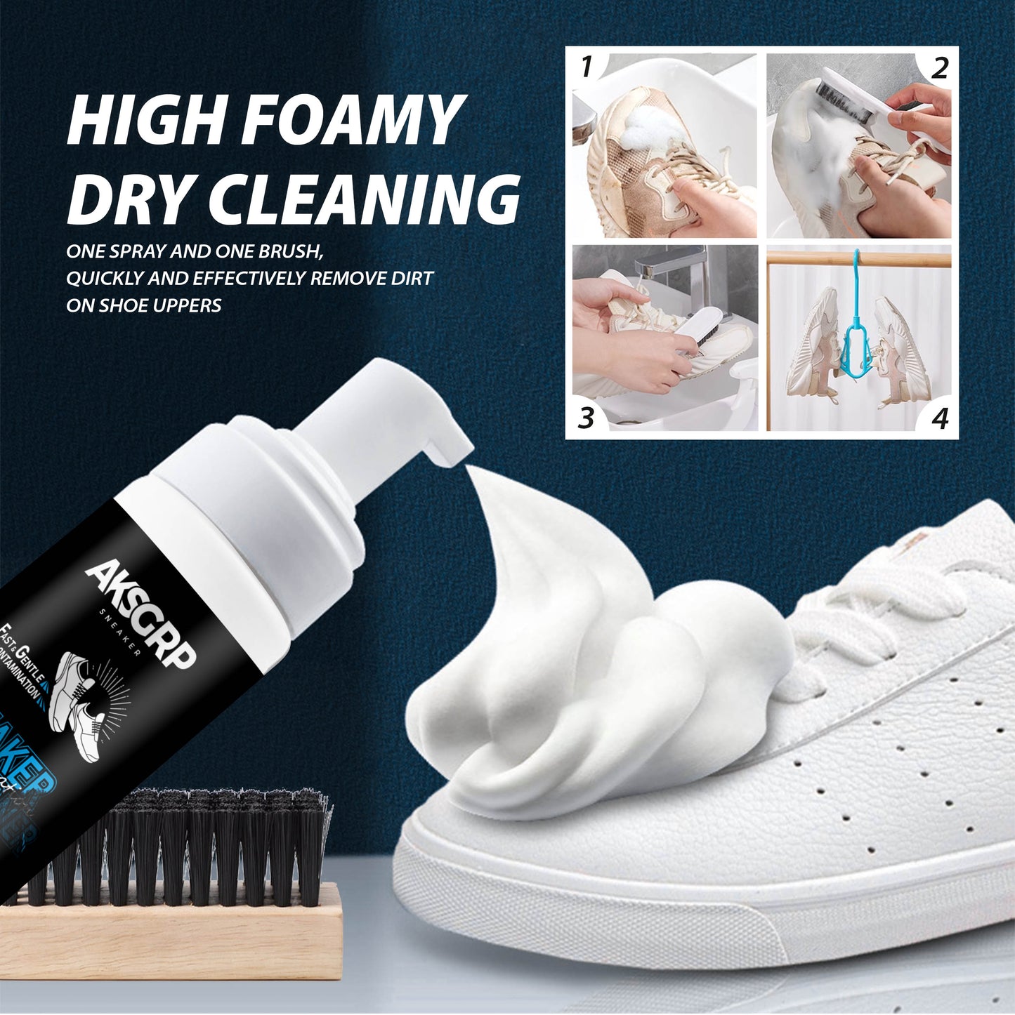 Sneaker Cleaning Kit (3 Piece Set - Brush - Box Packaging) [Cleaning/Brush/Towel]