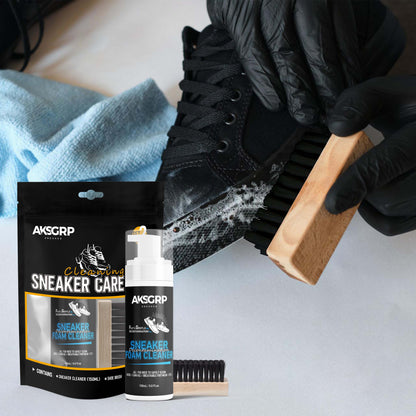 Shoe Cleaning Kit (2 Piece Set - Foam Cleaner - Bag Packaging) [Foam Cleaning/Brush]